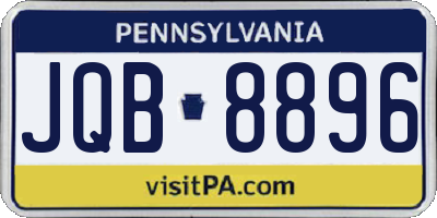 PA license plate JQB8896