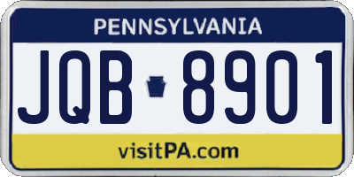 PA license plate JQB8901