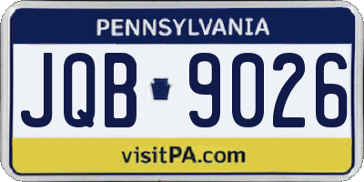 PA license plate JQB9026