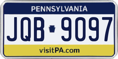 PA license plate JQB9097