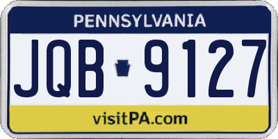 PA license plate JQB9127