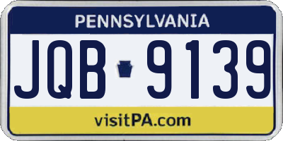 PA license plate JQB9139