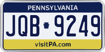 PA license plate JQB9249
