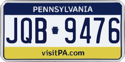 PA license plate JQB9476