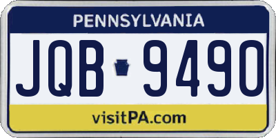 PA license plate JQB9490