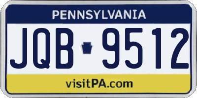 PA license plate JQB9512
