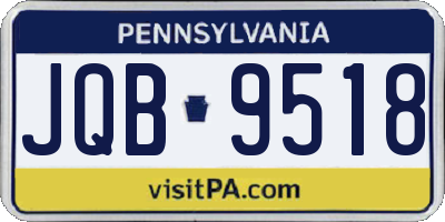 PA license plate JQB9518