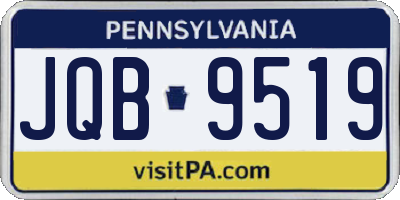 PA license plate JQB9519