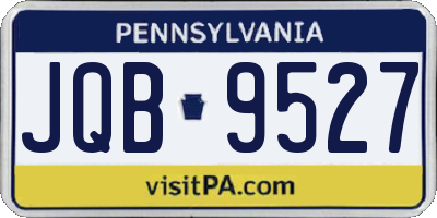 PA license plate JQB9527