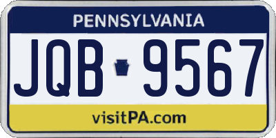 PA license plate JQB9567