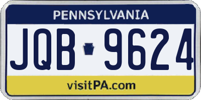 PA license plate JQB9624