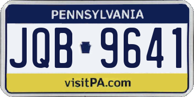 PA license plate JQB9641