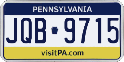 PA license plate JQB9715