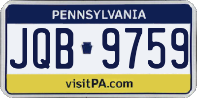 PA license plate JQB9759