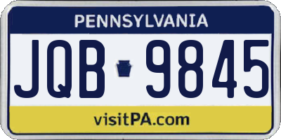 PA license plate JQB9845