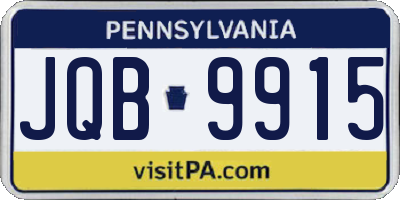 PA license plate JQB9915