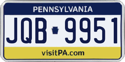 PA license plate JQB9951