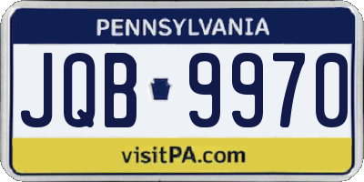 PA license plate JQB9970