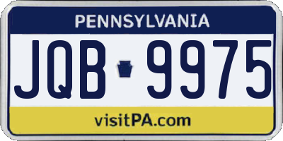 PA license plate JQB9975
