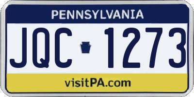 PA license plate JQC1273