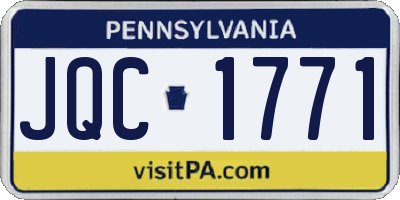 PA license plate JQC1771