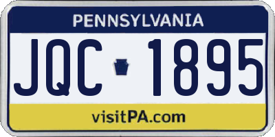 PA license plate JQC1895