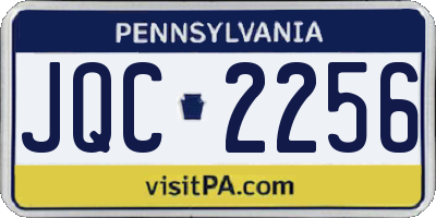 PA license plate JQC2256