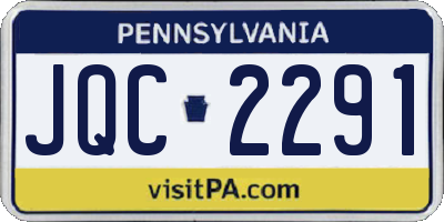 PA license plate JQC2291