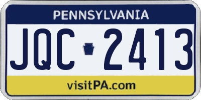 PA license plate JQC2413