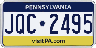 PA license plate JQC2495