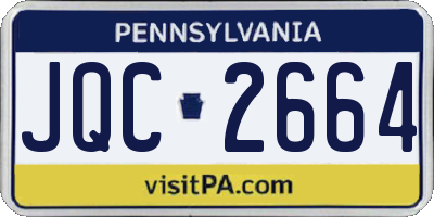 PA license plate JQC2664