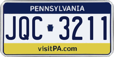 PA license plate JQC3211