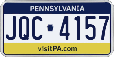 PA license plate JQC4157
