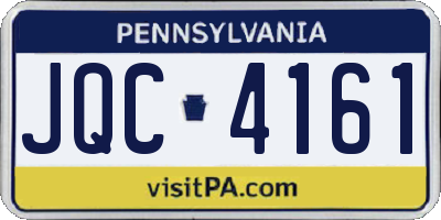 PA license plate JQC4161