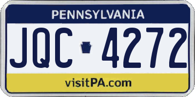 PA license plate JQC4272