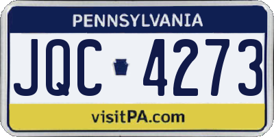 PA license plate JQC4273