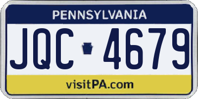 PA license plate JQC4679