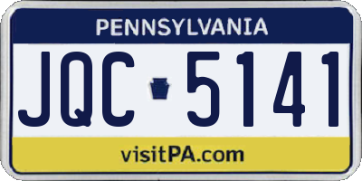 PA license plate JQC5141