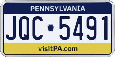 PA license plate JQC5491