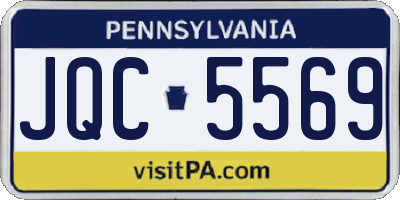 PA license plate JQC5569
