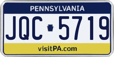 PA license plate JQC5719