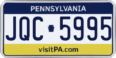 PA license plate JQC5995