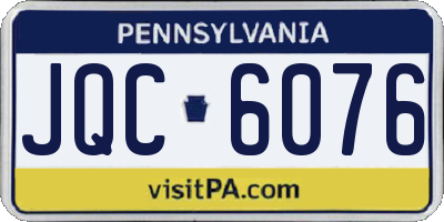 PA license plate JQC6076