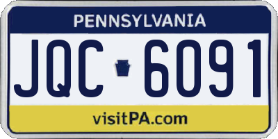 PA license plate JQC6091
