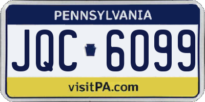 PA license plate JQC6099