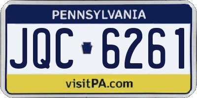 PA license plate JQC6261