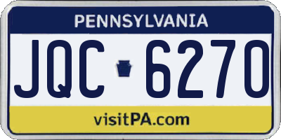 PA license plate JQC6270