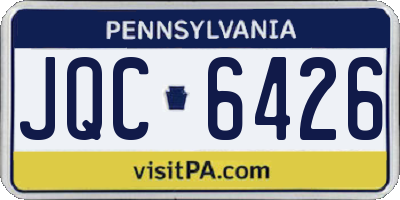 PA license plate JQC6426