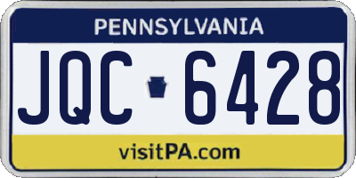 PA license plate JQC6428