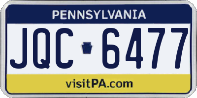 PA license plate JQC6477